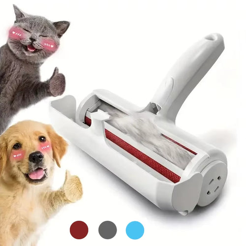 1PC Reusable Pet Hair Removal Mitts & Rollers for Cat & Dog-Self-Cleaning Lint Roller Set for Furniture Couch Carpet