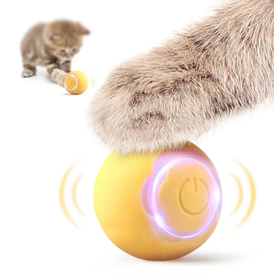 Pet Cat Toys Automatic Rolling Smart Cat Ball Training Self-Moving Kitten Toy Cat Playing Indoor Interactive Pet Toys